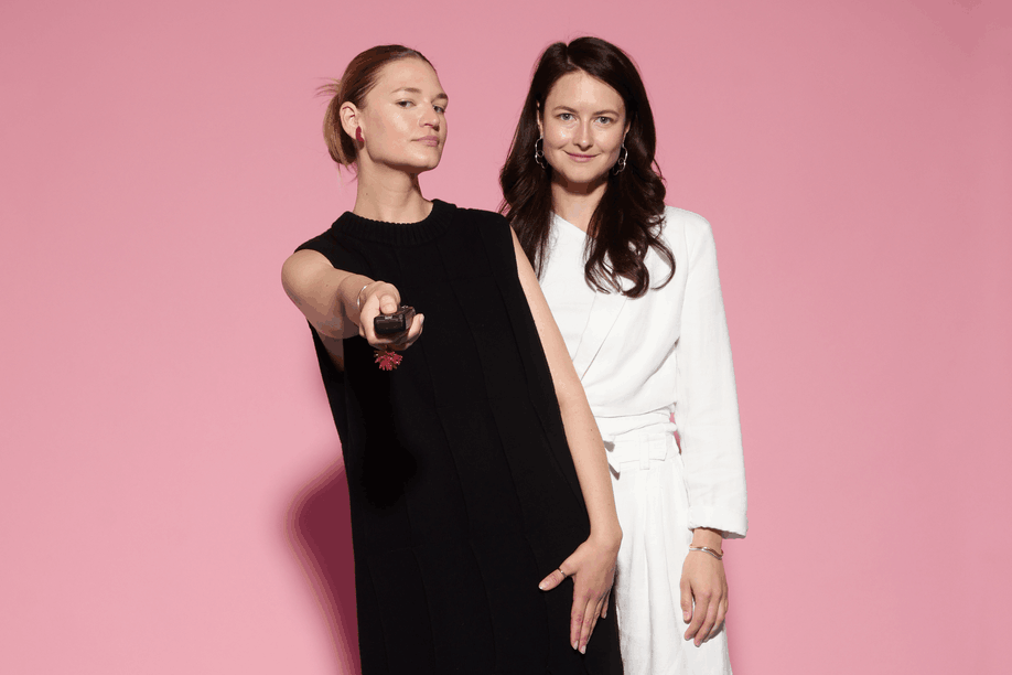 Charlotte Kroon and Laurene Kroon, co-founders of the Kroon 02 fashion brand. Photo: Guy Wolff