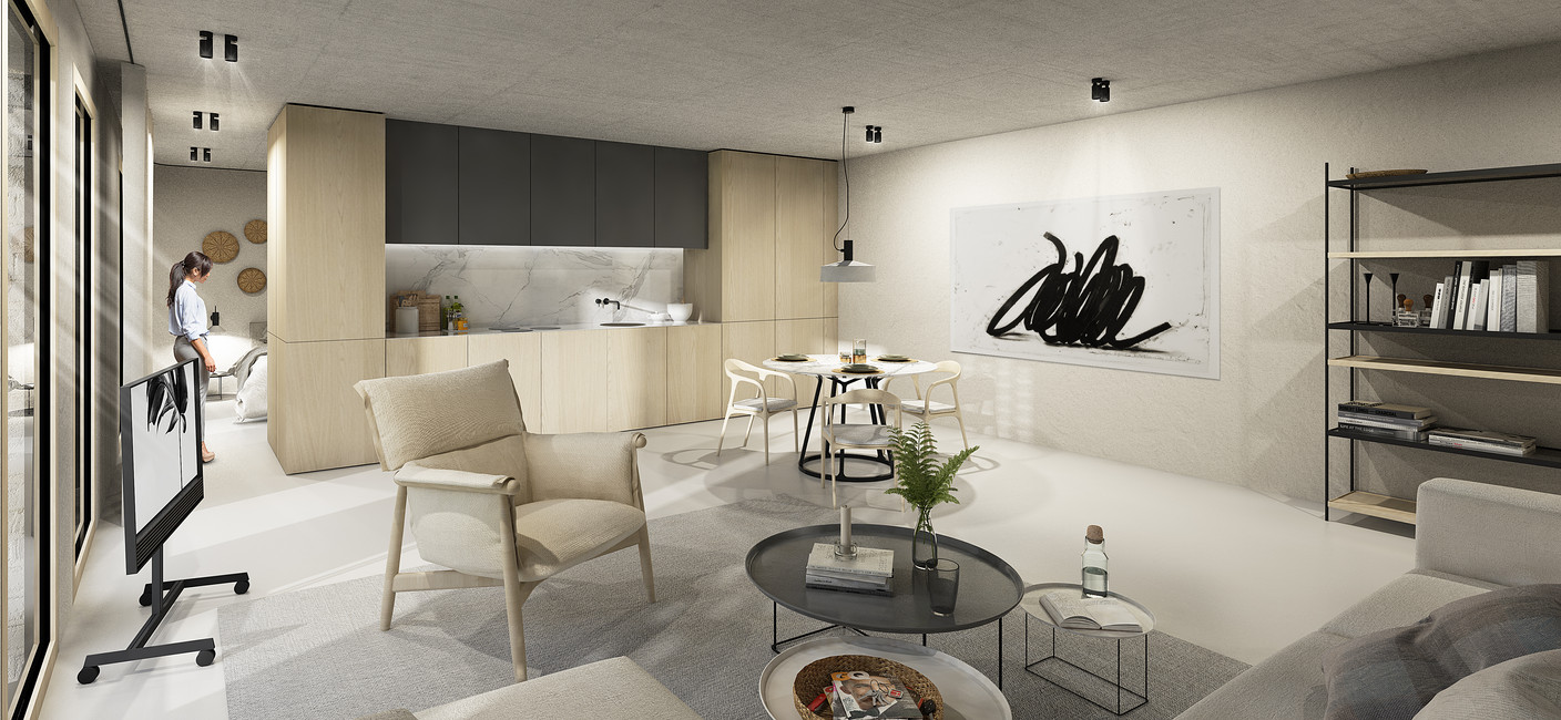 Les appartements seront livrés entièrement équipés et meublés pour créer un ensemble cohérent et de qualité. (Illustration : CBA)
