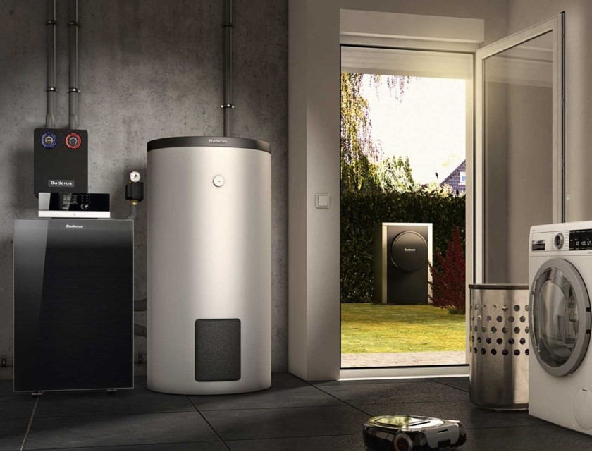 Les chaudières hybrides peuvent utiliser différentes énergies renouvelables et permettent un chauffage écoresponsable. (Buderus)