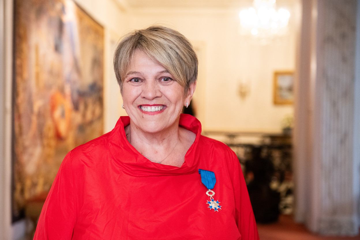 Léa Linster at the presentation of the insignia of Chevalier in the Ordre national du Mérite, on Tuesday 1 July at the French embassy in Luxembourg. Photo: Keven Erickson/Lala La Photo