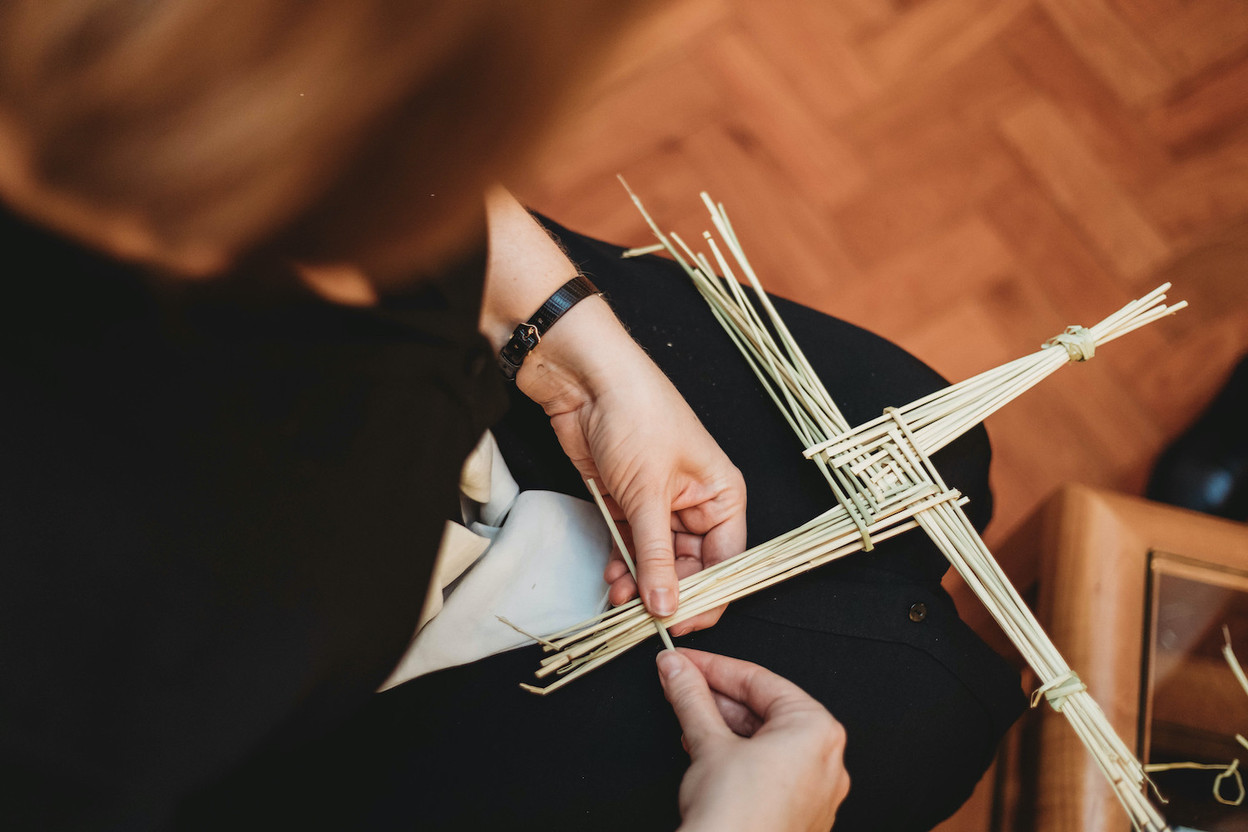A Brigid’s cross woven from straw. The crosses are traditionally made for St Brigid’s Day on 1 February  Photo: Shutterstock