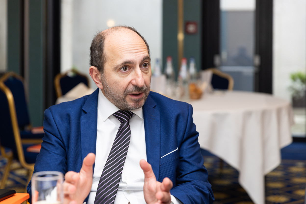 Delano spoke with Didier Borowski, head of macro policy research at the Amundi Investment Institute, to discuss the firm’s economic outlook on some emerging markets during an interview in Luxembourg on 8 November 2023. Photo: Romain Gamba/Maison Moderne