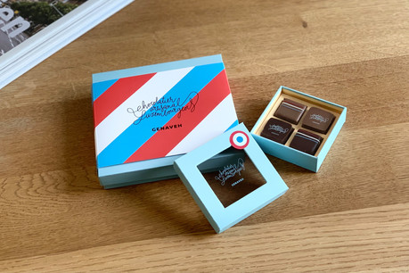 Ganache noire au crémant, ganache noire à la rose, caramel mirabelle et praliné aux noix: 4 saveurs luxembourgeoises en édition limitée chez Genaveh jusqu’au 30 juin… (Photo: Maison Moderne)