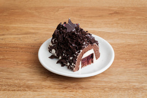 The Cactus Black Forest log is completely honest, not sickening at all and rather light for this type of dessert. (Photo: Patricia Pitsch/Paperjam)