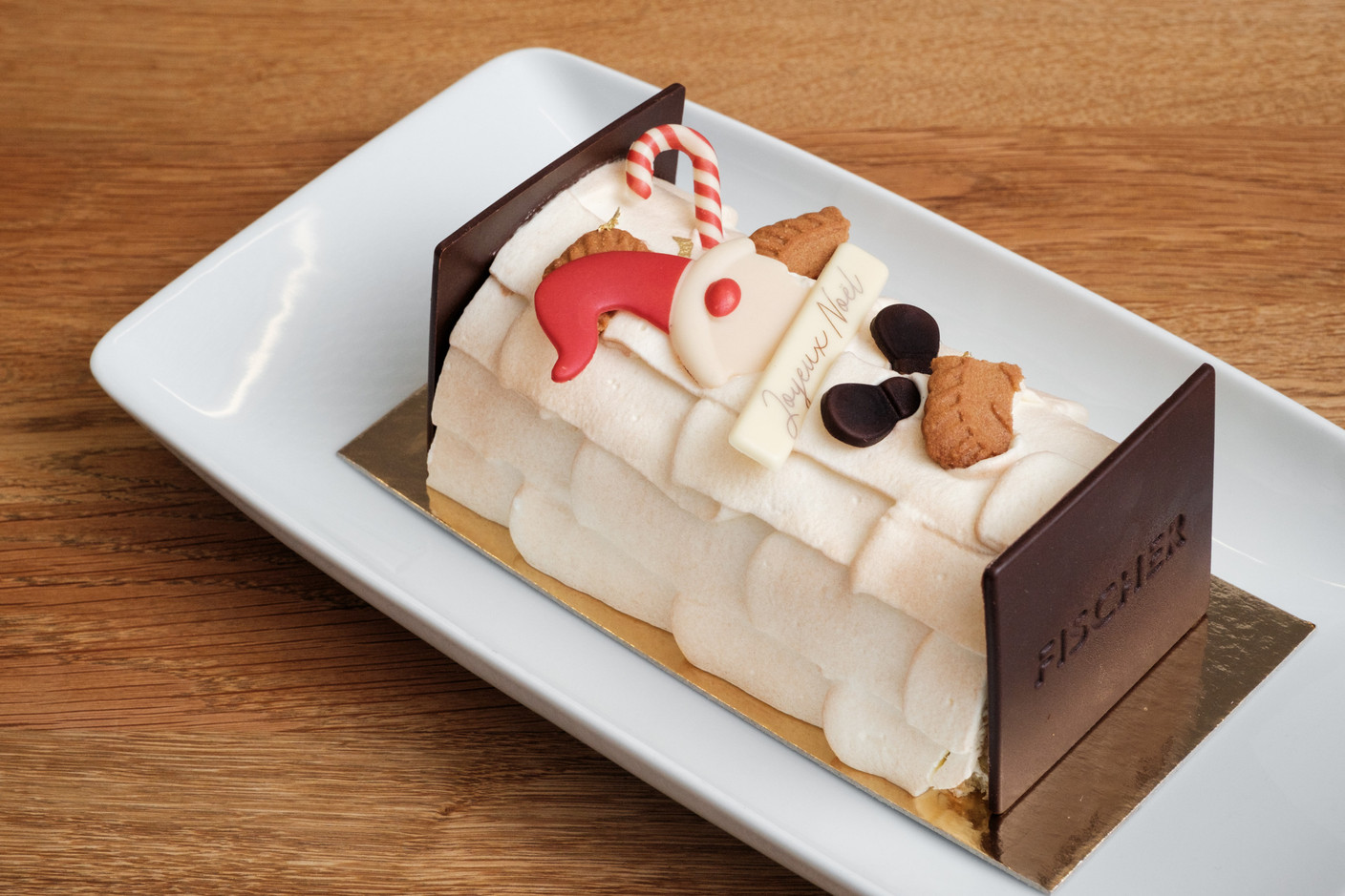 Not too sweet, not too loaded with speculoos, with a really good balance between cream, biscuit and spices: this is a log that is very easy to eat. (Photo: Patricia Pitsch/Paperjam)