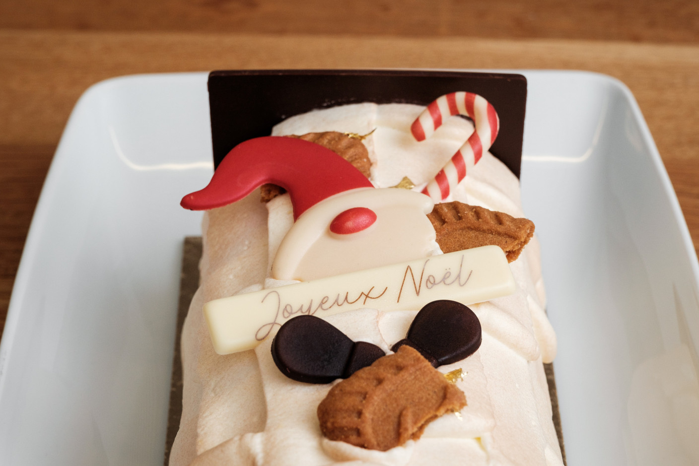 Not too sweet, not too loaded with speculoos, with a real good balance between cream, biscuit and spices: this is a log that is very easy to eat. (Photo: Patricia Pitsch/Paperjam)