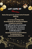 Carte et menu de Noël 2020 du restaurant Les Copains d’abord, à Metz.  DR