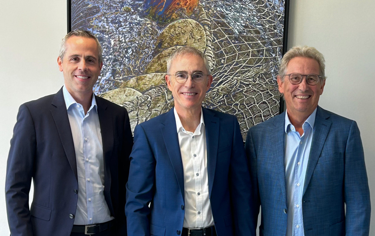 From left to right: Joël Schüepp (Cinerius), Markus Linnert (Nordlux) and Norbert Lersch (GSLP). Photo: Cinerius