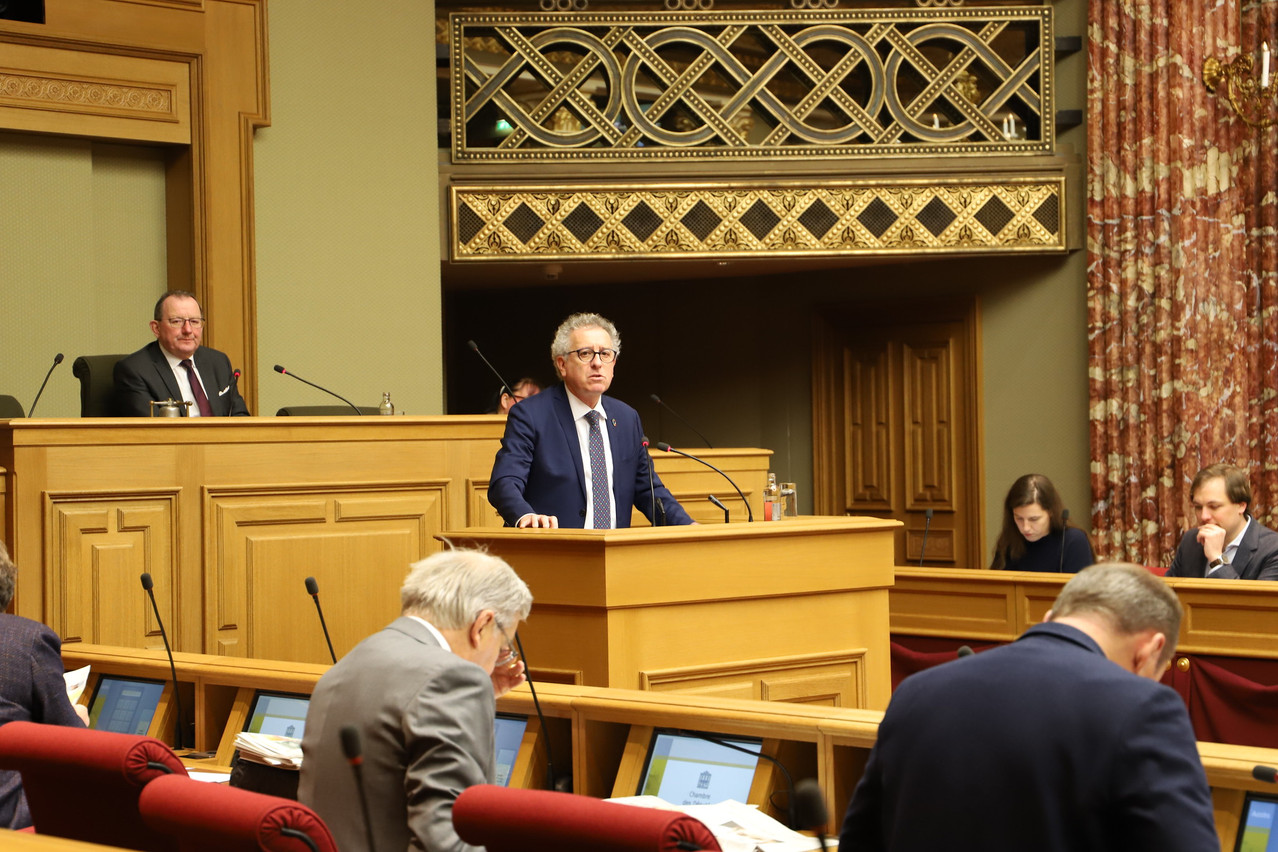 Le ministre des Finances, Pierre Gramegna, défendait le projet de budget 2020 mercredi 18 décembre. (Photo: Chambre des députés)