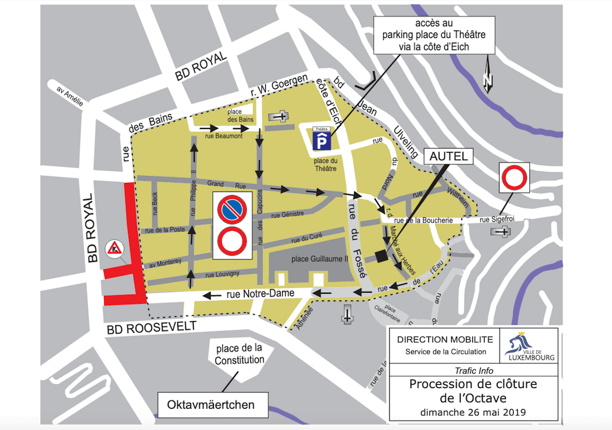 La procession finale du pèlerinage en l’honneur de Notre-Dame de Luxembourg partira à 15h. (Illustration: Ville de Luxembourg)