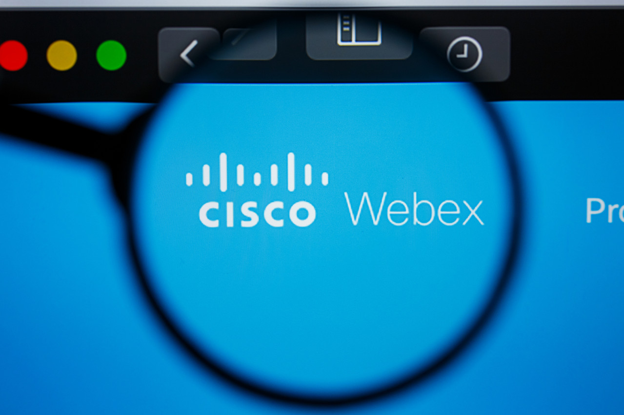 Avec 25 millions de clients supplémentaires en mars pour Webex, sa solution de visioconférence, et près de 10 millions de clients en cybersécurité, Cisco flirte avec des records. (Photo: Shutterstock)