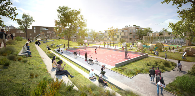 Pour le projet Cityzen, le sport en plein air occupe une part importante de la réflexion. (Illustration: Beiler François Fritsch)