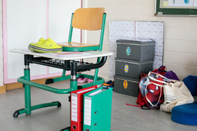 Les classes n’attendent plus que le retour des élèves. ((Photo: Matic Zorman / Maison Moderne))
