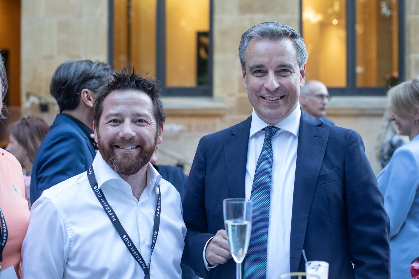Pierre Gillet (CNFPC) et Claude Meisch (Ministère de l'Éducation nationale, de l'Enfance et de la Jeunesse) (Photo : Léo Biewer / Maison Moderne)