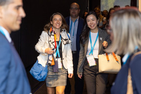 Attendees at the Clearstream Fund Summit on 12 October 2023 at the Kinepolis in Kirchberg. Sherry Lu (Hauck & Aufhäuser) seen on the right. Photo: Romain Gamba/Maison Moderne