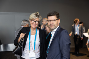 Sandra Reiser (Degroof Petercam Asset Services) at the Clearstream Fund Summit on 12 October 2023 at the Kinepolis in Kirchberg. Photo: Romain Gamba/Maison Moderne