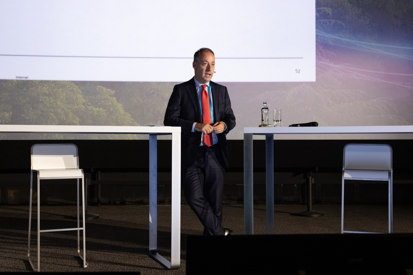 Enrique Sacau (Kneip) talked about data and regulations at the Clearstream Fund Summit on 12 October 2023 at the Kinepolis in Kirchberg. Photo: Romain Gamba/Maison Moderne
