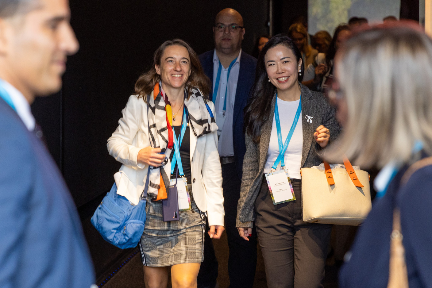 Attendees at the Clearstream Fund Summit on 12 October 2023 at the Kinepolis in Kirchberg. Sherry Lu (Hauck & Aufhäuser) seen on the right. Photo: Romain Gamba/Maison Moderne