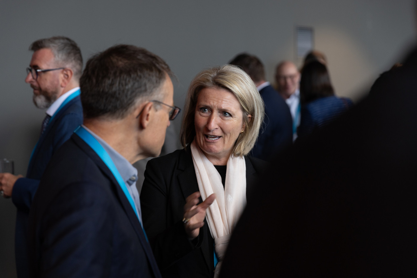 Attendees seen at the Clearstream Fund Summit on 12 October 2023 at the Kinepolis in Kirchberg. Photo: Romain Gamba/Maison Moderne
