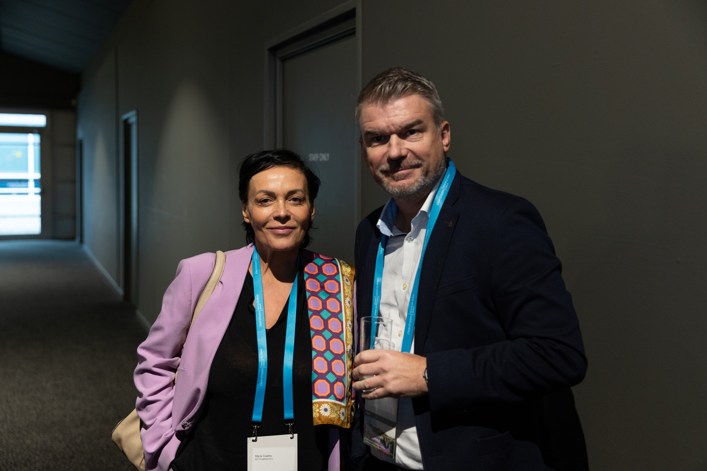 Marie Coelho (DZ Privatbank SA, left) seen at the Clearstream Fund Summit on 12 October 2023 at the Kinepolis in Kirchberg. Photo: Romain Gamba/Maison Moderne