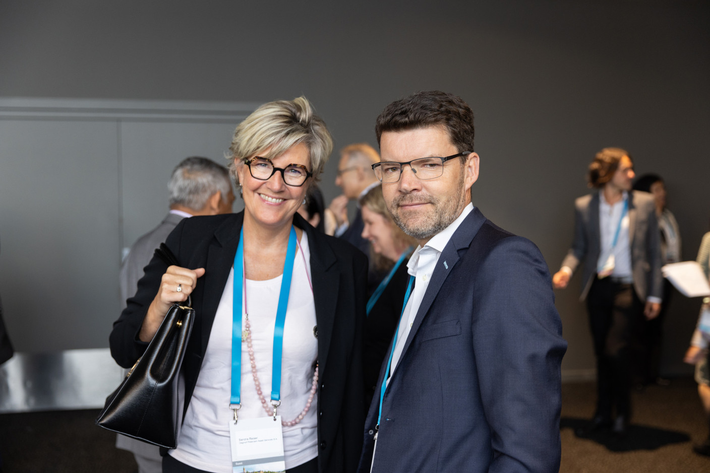 Sandra Reiser (Degroof Petercam Asset Services) at the Clearstream Fund Summit on 12 October 2023 at the Kinepolis in Kirchberg. Photo: Romain Gamba/Maison Moderne