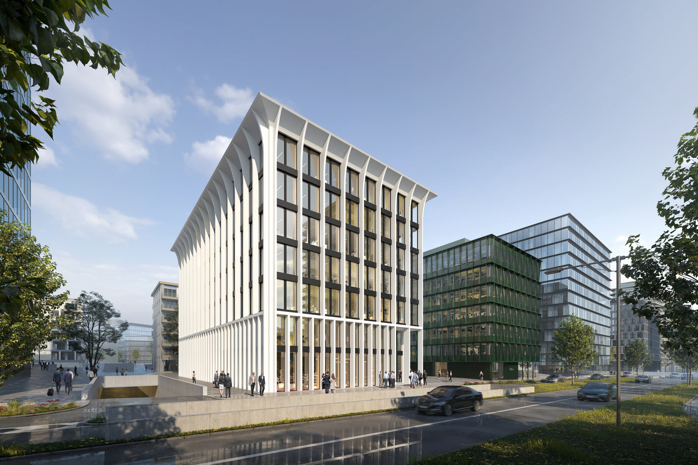 Livraison prévue en janvier 2024 pour The White House, l’immeuble de bureaux conçu par Valentiny hvp Architects. Les espaces flexibles conviennent à plusieurs types d’aménagement. C’est la société du secteur financier Intertrust qui occupera le bâtiment en location. (Maison Moderne/Archives)