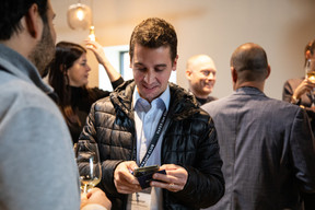 Ludwy Monfort (Charles Kieffer Group) at the Paperjam+Delano Business Club carrousel lunch held at the Brasserie de l’Écurie on 10 November 2023. Photo: Eva Krins / Maison Moderne