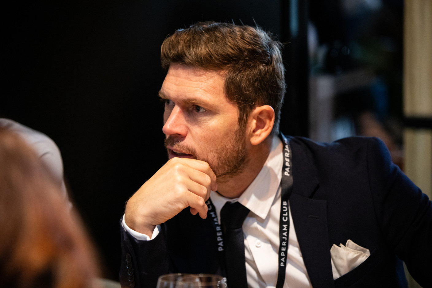 Bruno Van De Vloet (Advisory Key) at the Paperjam+Delano Business Club carrousel lunch held at the Brasserie de l’Écurie on 10 November 2023. Photo: Eva Krins / Maison Moderne