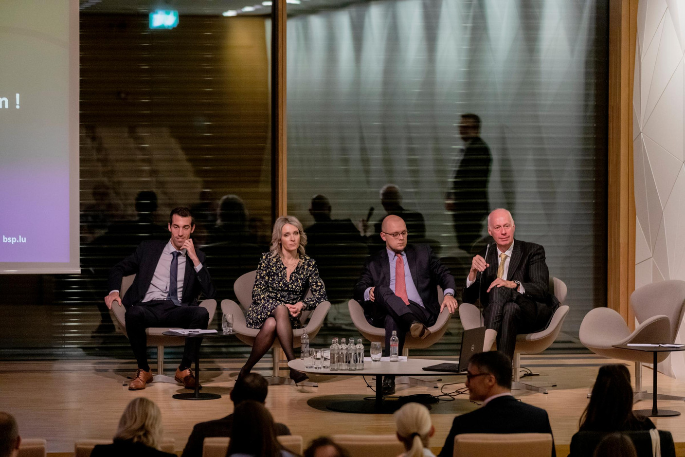 Pol Mellina, Gaëlle Felly, Daniel Riedel, Alain Steichen (Bonn Steichen & Partners) (Photo: Jan Hanrion / Maison Moderne)