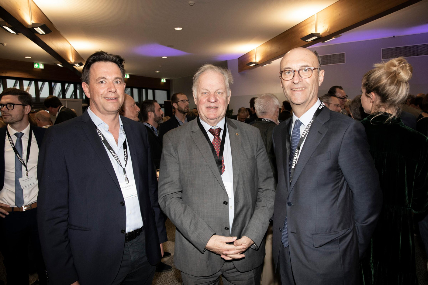 Paul Schergen (SP Engineer), Norbert Geisen (Fédération des Artisans) et Michel Wurth (ArcelorMittal) (Photo: Jan Hanrion/Maison Moderne)
