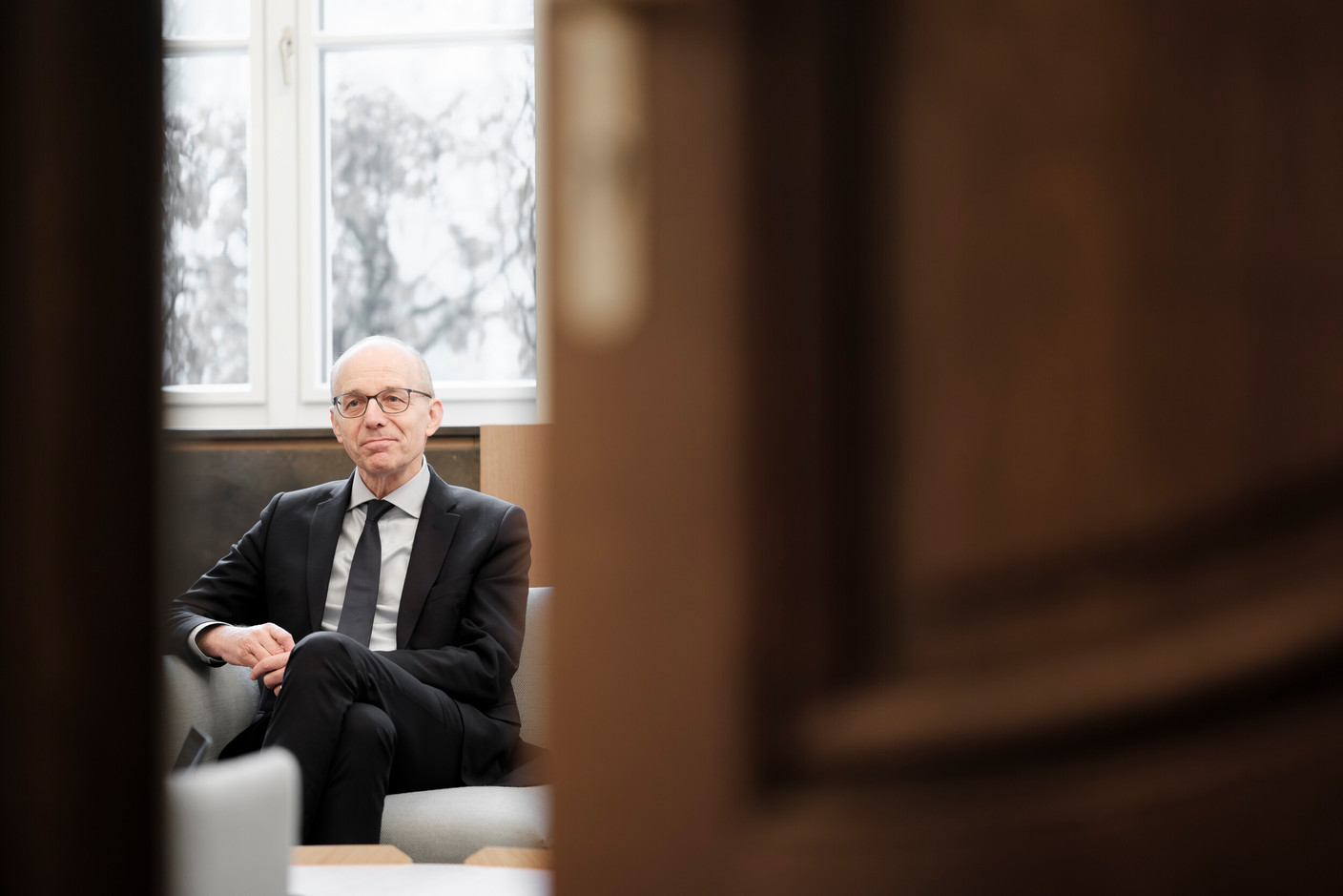 Prime Minister Luc Frieden looks back on the past two and a half years.  (Photo: Jan Hanrion/Paperjam)