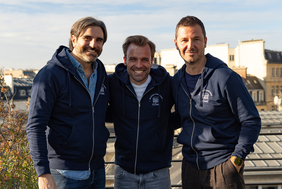 Charles Brunswick, deputy chief executive officer of Côme; Julien Magitteri, founder and president of Côme; Pascal Rapallino, partner and co-managing director of Côme Maison Financière Luxembourg. (Photo: Côme Maison Financière)