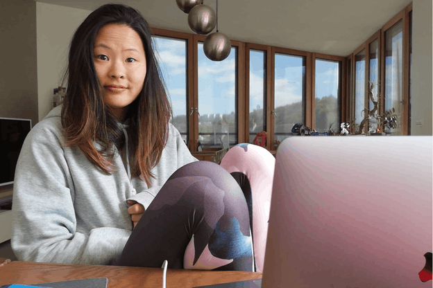 Ioanna Madenoglu télétravaille pour garder le lien avec le public du Mudam.  (Photo: Ioanna Madenoglu)