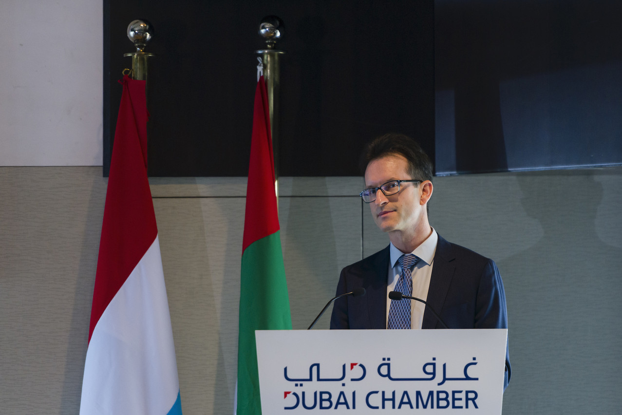 Carlo Thelen, directeur général de la Chambre de commerce, intervenait le 28 janvier lors d’un forum public, dans le cadre de la mission économique luxembourgeoise à Dubaï. (Photo: SIP)