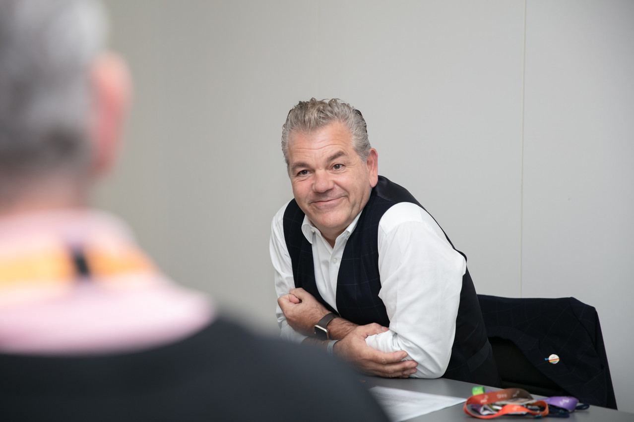 John Parkhouse, CEO of PwC Luxembourg, is seen during an interview with Delano and Paperjam, 18 October 2021.  Photo credit: Romain Gamba