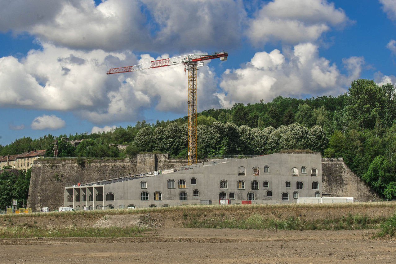 Le Pôle culturel de Micheville, qui est actuellement en construction, accueillera des projets dans le cadre d’Esch2022. (Photo: Daniel Brachetti)