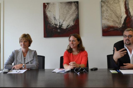 Francine Colling-Kahn, Corinne Cahen et Mike Hagen (Photo: MFAMIGR)