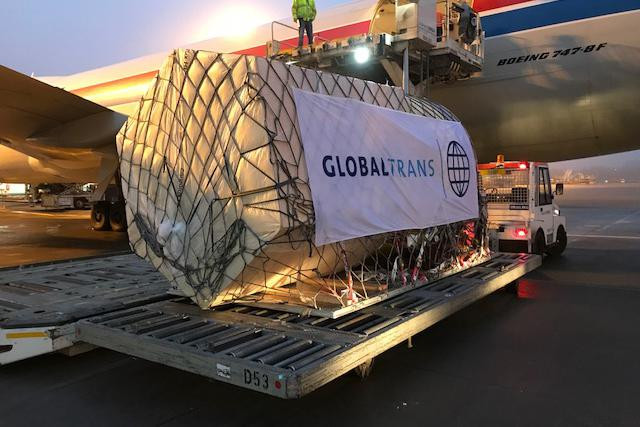 Chris Nielen, Cargolux Vice President Sales: "At Cargolux, we are proud to be involved in the shipment of this highly sensitive cargo and working together with a specialized freight forwarding company as Globaltrans Germany and their important client." (Photo: Cargolux)