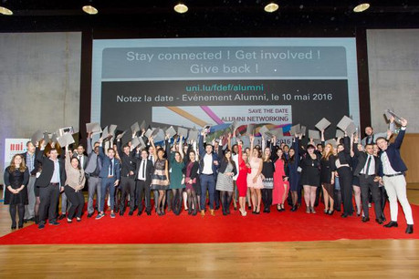 Les étudiants de deux facultés de l’Université du Luxembourg ont célébré leur remise de diplômes. (Photo: Michel Brumat / Université du Luxembourg)