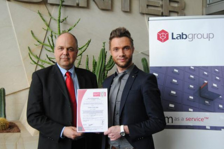 Bernard Moreau, CEO de Labgroup, et Johann Alessandroni, reponsable sécurité IT. (Photo: Labgroup)