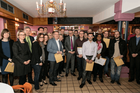 Les participants au parcours Fit4Entrepreneurship ont été mis à l’honneur au café littéraire Le Bovary, un des projets d’entreprise ayant vu le jour à l’issue du programme Fit4Entrepreneurship. (Photo: Chambre de Commerce)