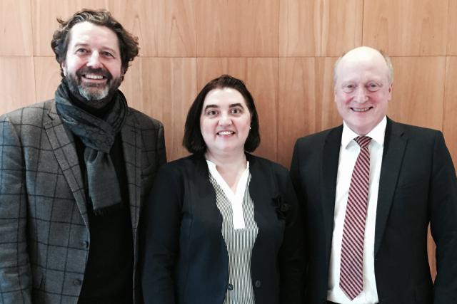 Guy Daleiden, vice-president, Iveta Dimova, general secretary, Peter Dinges, president. (Photo: Film Fund Luxembourg)