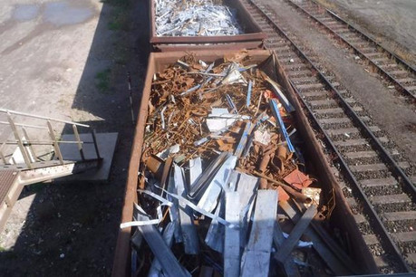 Les obus retrouvés dans les wagons ce lundi matin. (Photo: ministère de l'Intérieur)