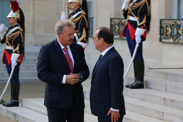 Jean Asselborn et François Hollande lors de la réunion informelle des dirigeants sociaux-démocrates ce jeudi 23 octobre. (Photo: MAEE)