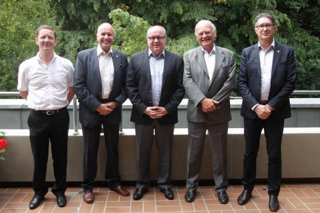 Damon Damiani, CEO Losch, Thierry Van Kan, président Febiac, Luc Bontemps, administrateur délégué Febiac, Thierry Beffort, COO Losch Import, Guido Savi, Febiac Luxembourg. (Photo: Febiac)