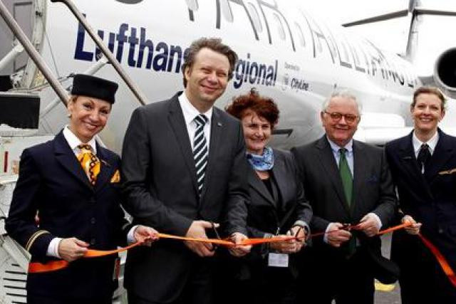 Cérémonie d'inauguration Lufthansa Vol Luxembourg-Munich. (Photo: Lufthansa)