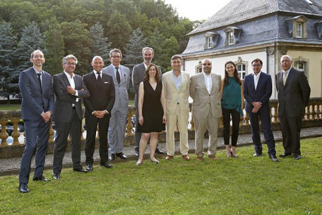 Les dirigeants de LuxReal au château de Septfontaines (Photo: Olivier Minaire)