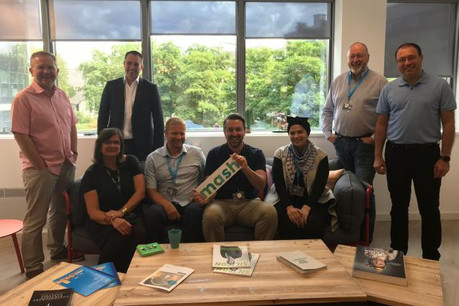 Mash Team at the Lhoft. In the center James Hickson, Group CEO of Mash. (Photo: Lhoft)