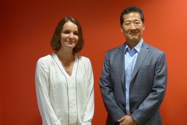 Virginie Simon, CEO MyScienceWork, et William Park, CEO DeepDyve. (Photo: MyScienceWork)