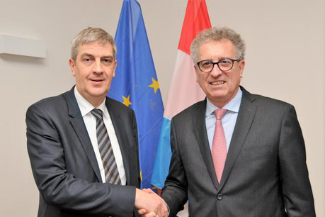 Roland Weyland et Pierre Gramegna. (Photo: Banque centrale du Luxembourg)